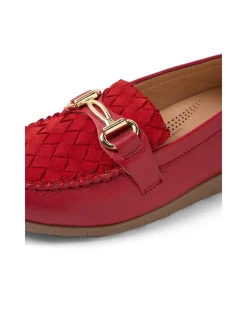 BRAVES D SU DK RED LEATHER NUBUCK