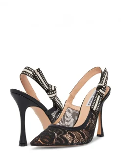 BRI PUMPS IN BLACK LACE