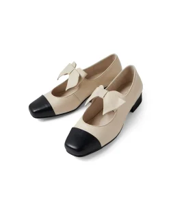 Broocks Bow Detail Two Tone Mary Jane Flats