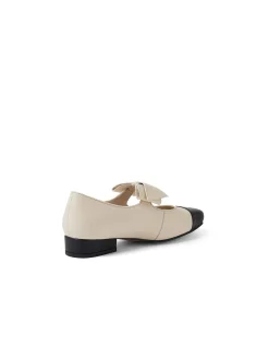 Broocks Bow Detail Two Tone Mary Jane Flats