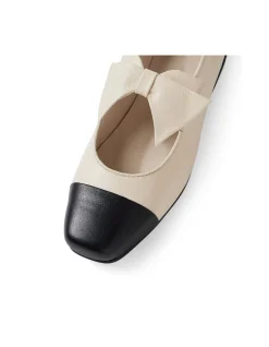 Broocks Bow Detail Two Tone Mary Jane Flats