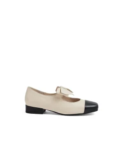 Broocks Bow Detail Two Tone Mary Jane Flats