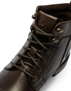 BROOKDALE MILITARY BOOT - CHOCOLATE