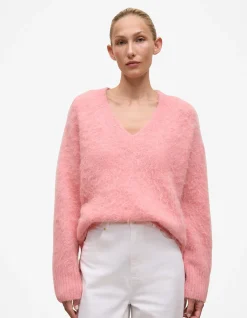 Brushed Alpaca Relaxed V Knit