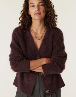 BRUSHED CASHWOOL V CARDIGAN