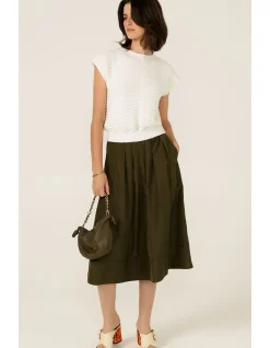 BUBBLE KNIT TOP IN IVORY