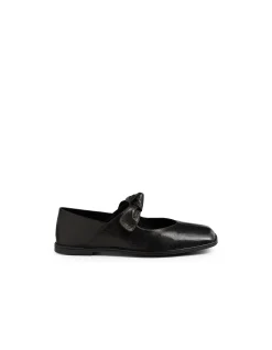 Buble Mi Bow Strap Leather Ballet Flats