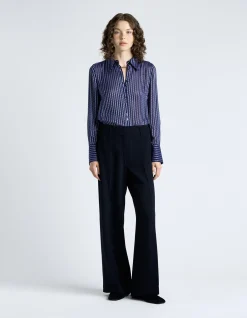 BURNOUT TEXTURED STRIPE SHIRT