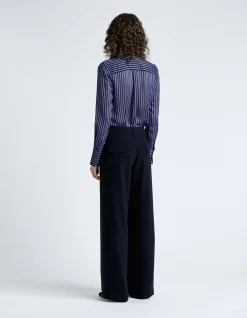 BURNOUT TEXTURED STRIPE SHIRT