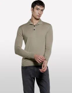 BUTTONED COLLARED KNIT