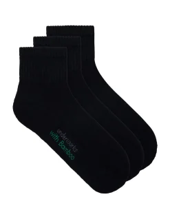 BY UNDERWORKS WOMENS BAMBOO SPORT CUSHIONED QUARTER CREW SOCK 3 PACK