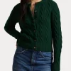 CABLE-KNIT WOOL-CASHMERE CARDIGAN