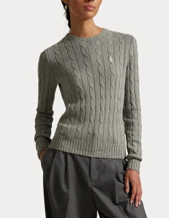 CABLE-KNIT COTTON CREWNECK SWEATER