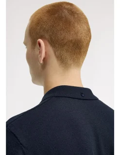 CABLE KNITTED POLO SHIRT