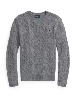 CABLE-KNIT WOOL-CASHMERE SWEATER
