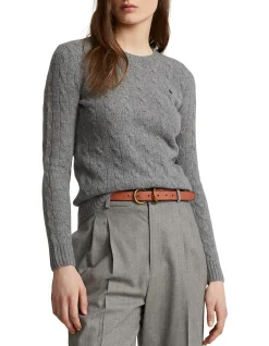 CABLE-KNIT WOOL-CASHMERE SWEATER