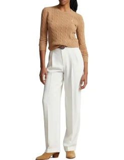 CABLE-KNIT WOOL-CASHMERE SWEATER