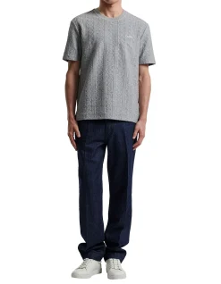 CABLE TEXTURED T-SHIRT