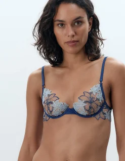 Calantha Sheer Floral Lace Underwire Bra