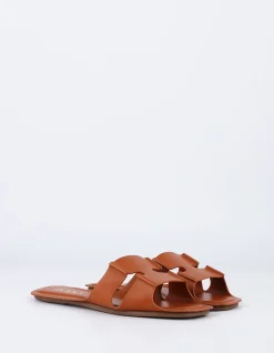 CALF FLAT SANDAL