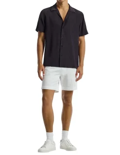 CAMP COLLAR SILK SS SHIRT