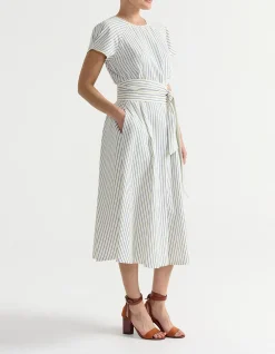 CAP SLEEVE TIE DRESS
