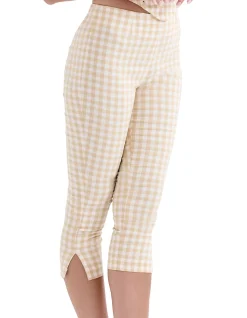 CARELLA GINGHAM CAPRI TROUSERS