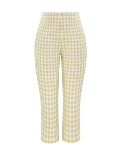 CARELLA GINGHAM CAPRI TROUSERS