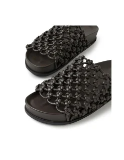 Carila Woven Leather Slide Sandals