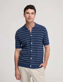 CARLOS STRIPE KNITTED SHIRT