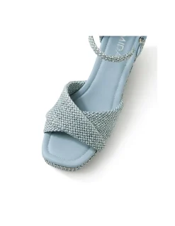 Carly Woven Platform Wedge Sandals