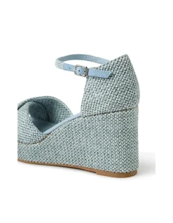 Carly Woven Platform Wedge Sandals