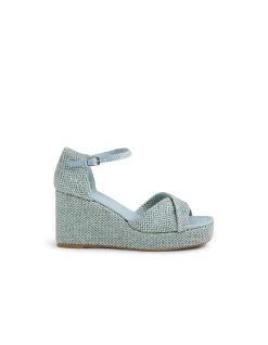Carly Woven Platform Wedge Sandals