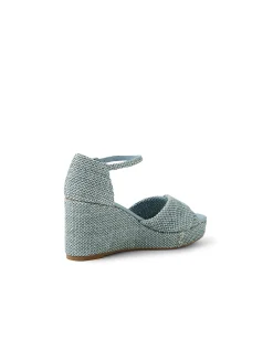 Carly Woven Platform Wedge Sandals