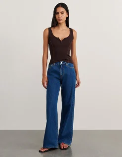 Carrie Slouch Wide Leg Denim Jean