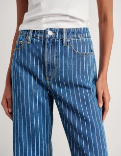 Carrie Slouch Wide Leg Stripe Jean
