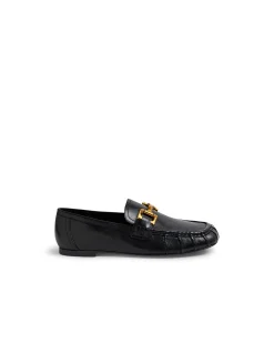Cartay Gold Horsebit Leather Loafers
