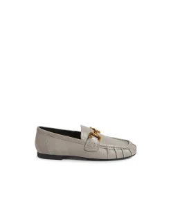 Cartay Gold Bit Detail Leather Loafers