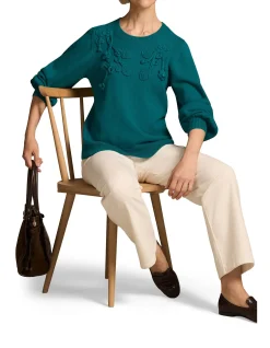 Cascading Appliqué Knit