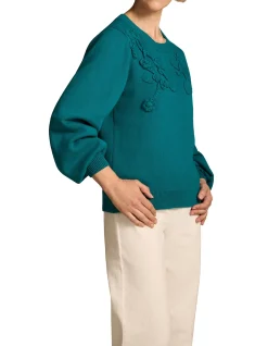 Cascading Appliqué Knit