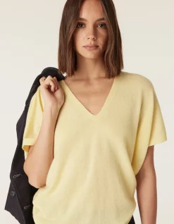 CASHMERE V-NECK RELAXED TOP