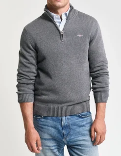Casual Cotton Half-Zip Knit