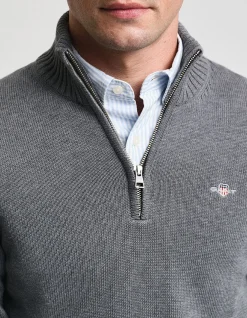 Casual Cotton Half-Zip Knit