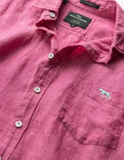 CATHEDRAL COVE SHORT SLEEVE SPORTS FIT SHIRT-FLAMINGO
