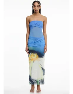 CEIRA STRAPLESS MAXI DRESS