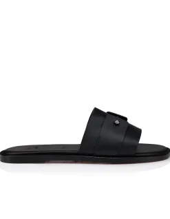 CHAMBELIMULY FLAT LEATHER BLACK