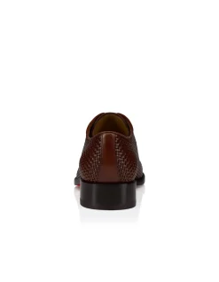 CHAMBELISS FLAT REG CALF TRESSE PATINE HAVANE LACE-UPS