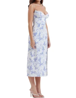 Charlotte Rose Print Corset Midi Sundress