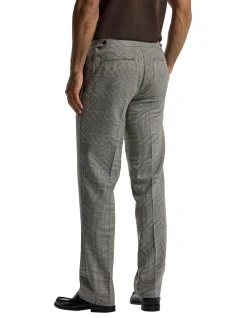 CHECKED WOOL PANTS