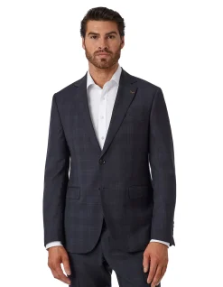 CHECK NOTCH LAPEL SUIT JACKET